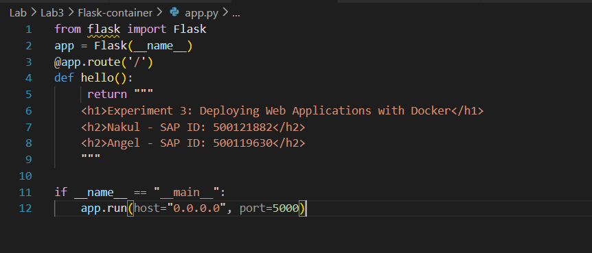 Flask App Screenshot