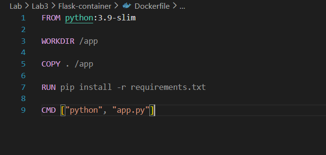 Dockerfile Screenshot