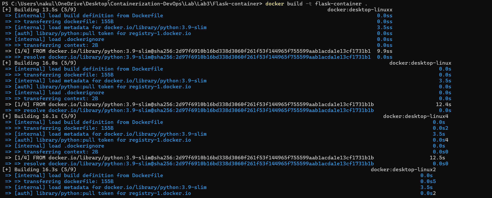 Docker Build Screenshot