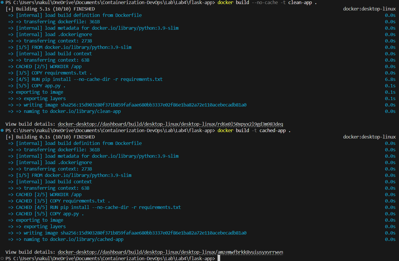 Clean Build vs Cached Build