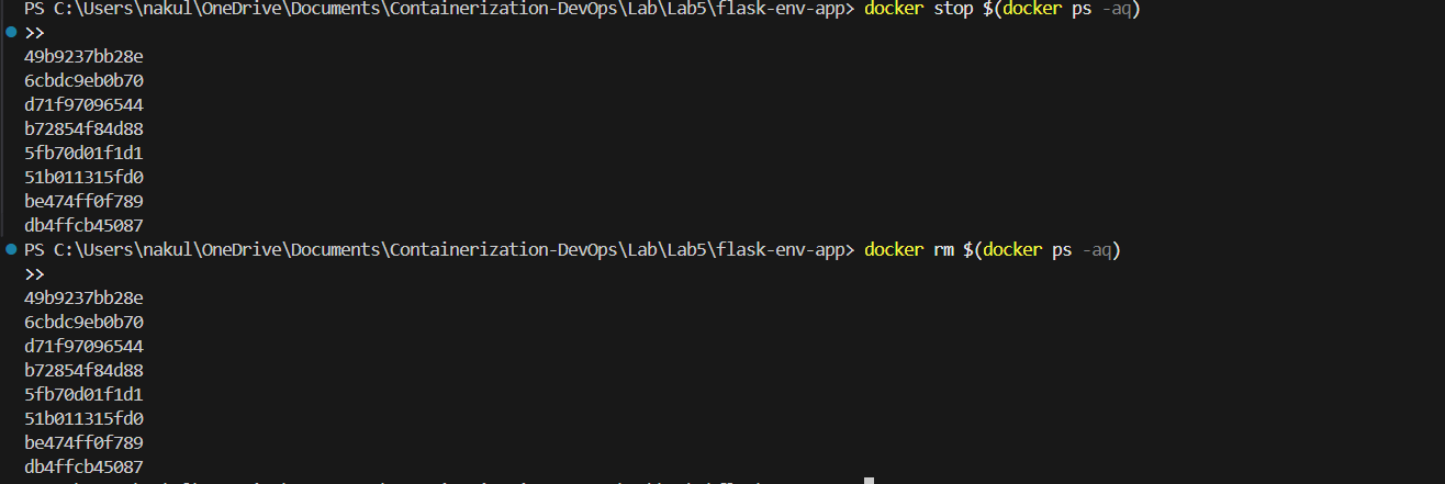 Docker Cleanup Output