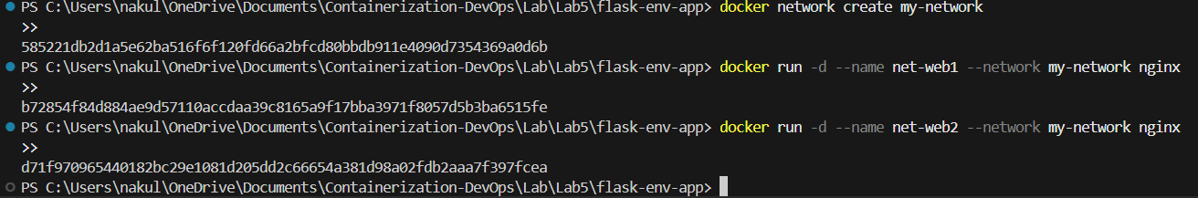 Network Creation and Container Attach