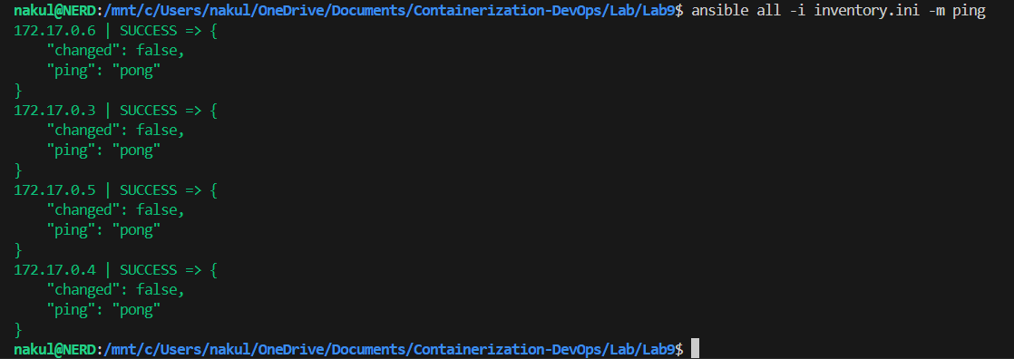 Ping Ansible Targets Inventory Ping Placeholder