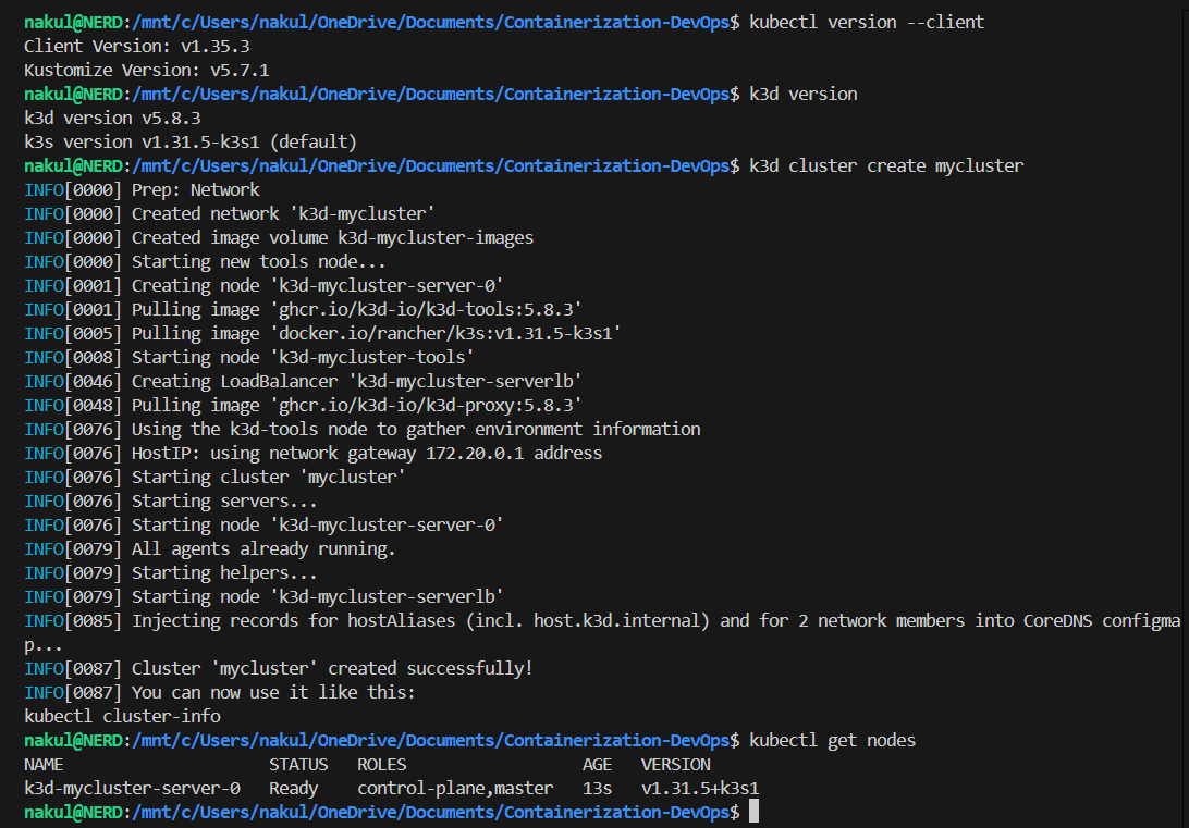 Installation and Cluster Creation