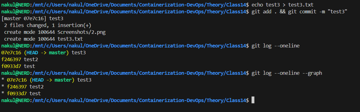 Third Commit and Log