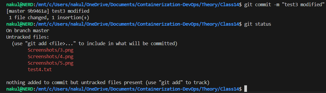 Commit modifications