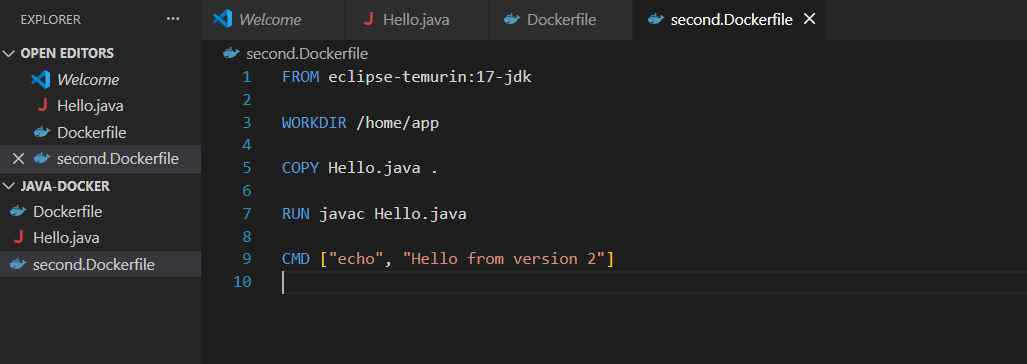 Dockerfile Version 2