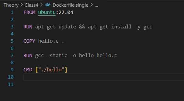 Step 2 -- Dockerfile.single