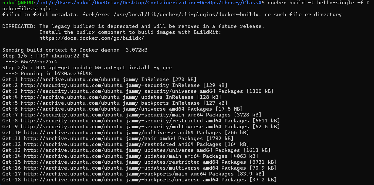 Step 3 -- Build Single Stage