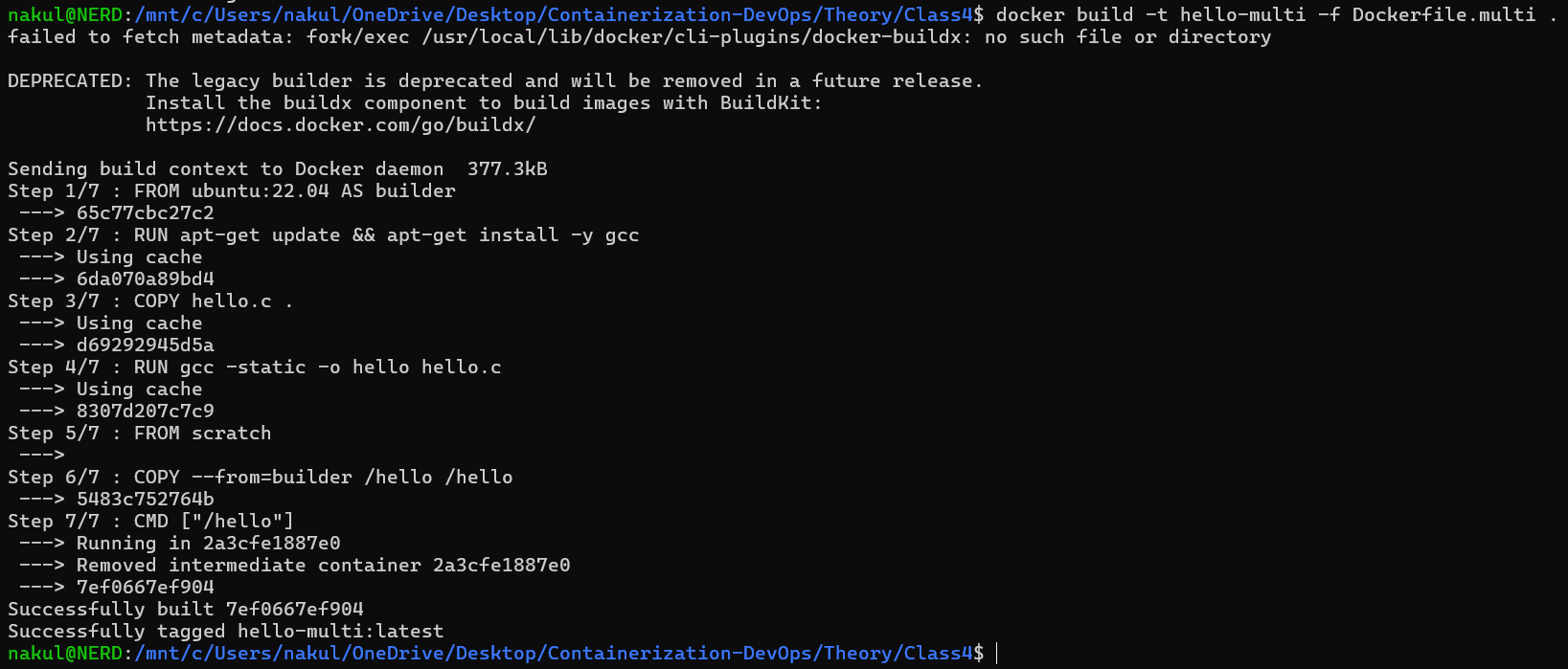 Step 7 -- Build Multi Stage