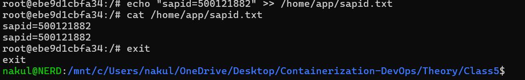 Step 4 -- Volume Persistence