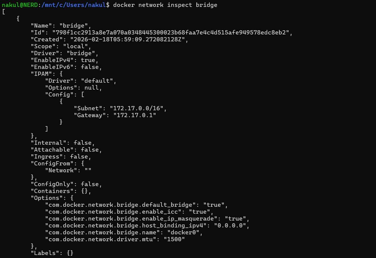 Inspect Bridge Network
