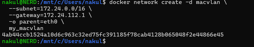 Create Macvlan Network